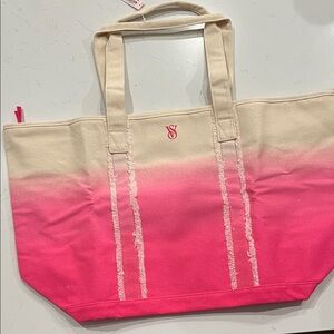 Victoria's Secret Pink and Cream Ombre Tote